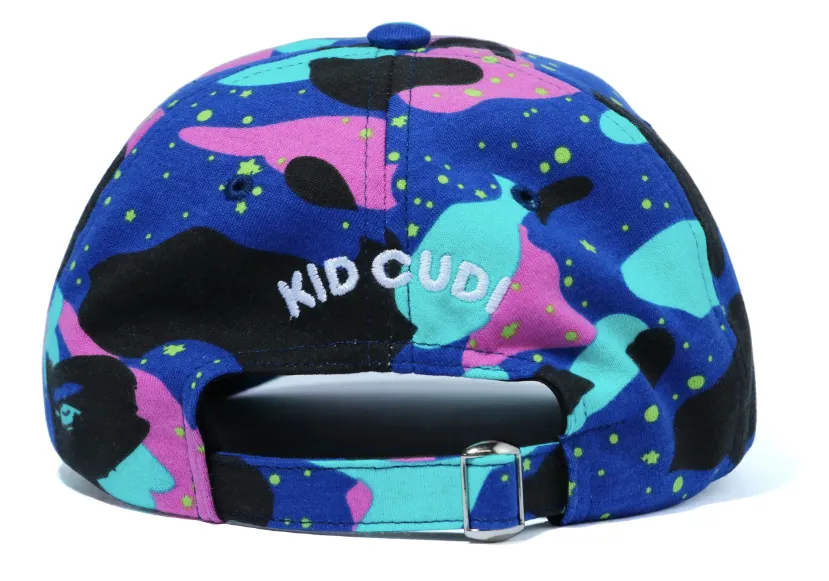 DS! Bape Kid Cudi Moon Man Camo Panel Hat Cap