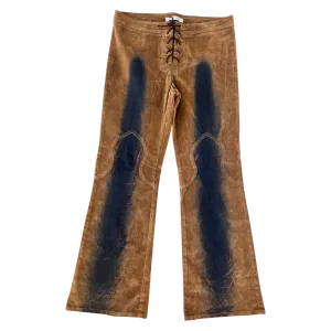 Early 2000s Suede Look Jeans (M)