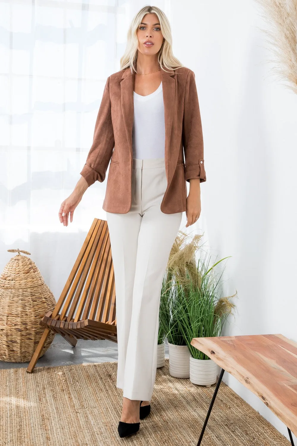 Elegant Suede Blazer