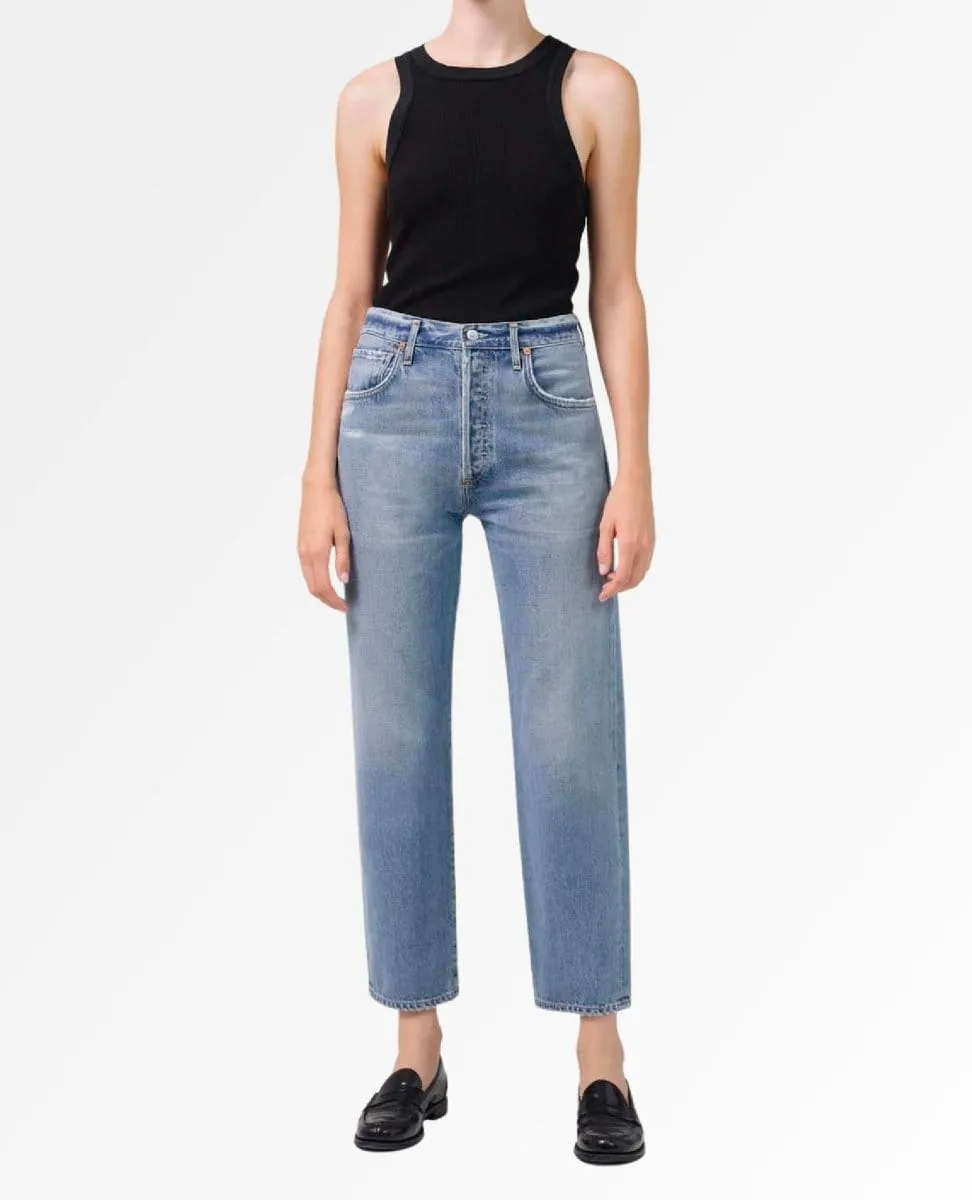 Emery High Rise Relaxed Crop Old Blue