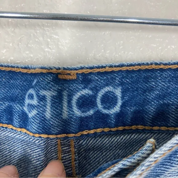 Etica Sasha Modern Flare Jeans Size 30 Medium Wash Denim Zip Closure