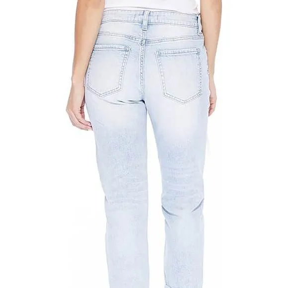 Eunina jeans frankie destructed boyfriend jeans for women in light wash