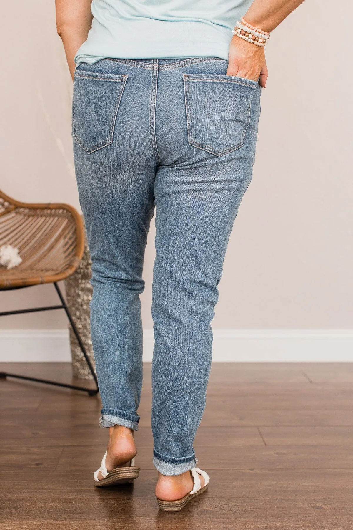 Eunina Mid-Rise Skinny Ankle Jeans- Nadine Wash