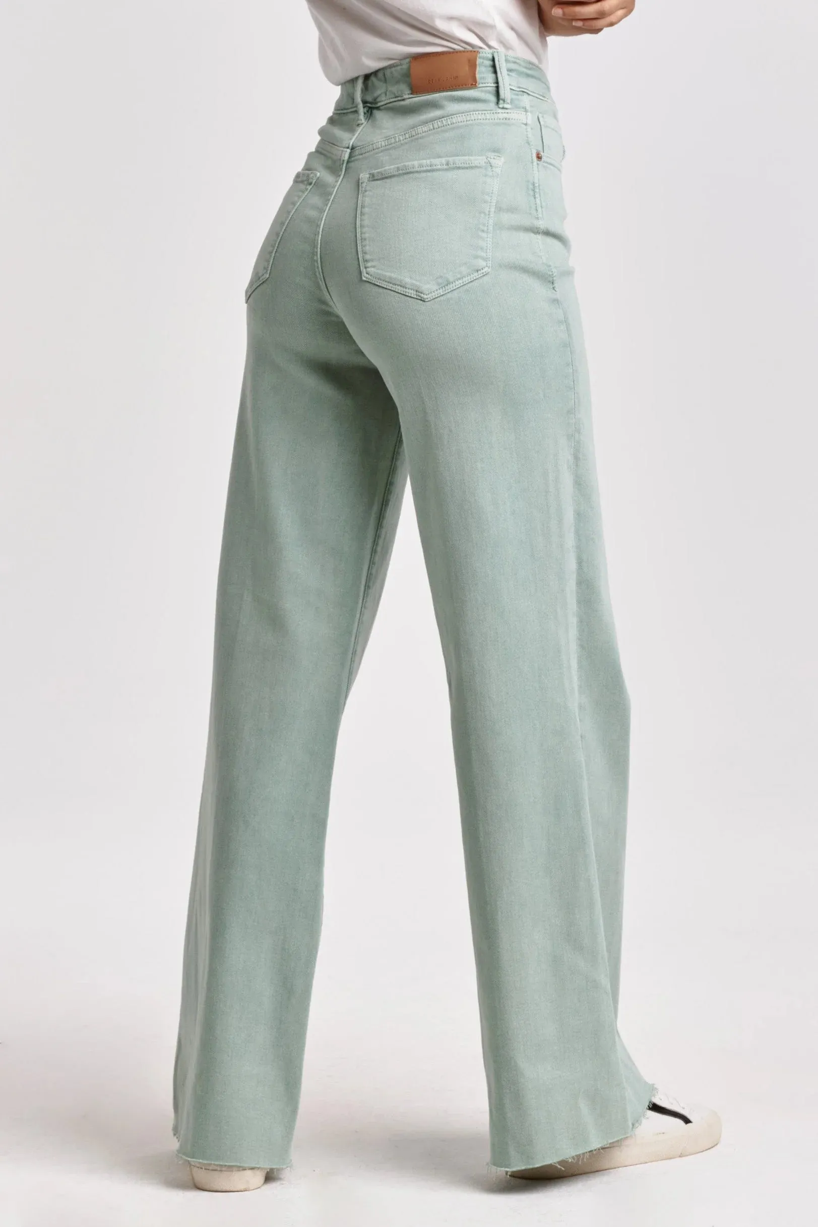 FIONA MID RISE WIDE LEG -FRESH MINT