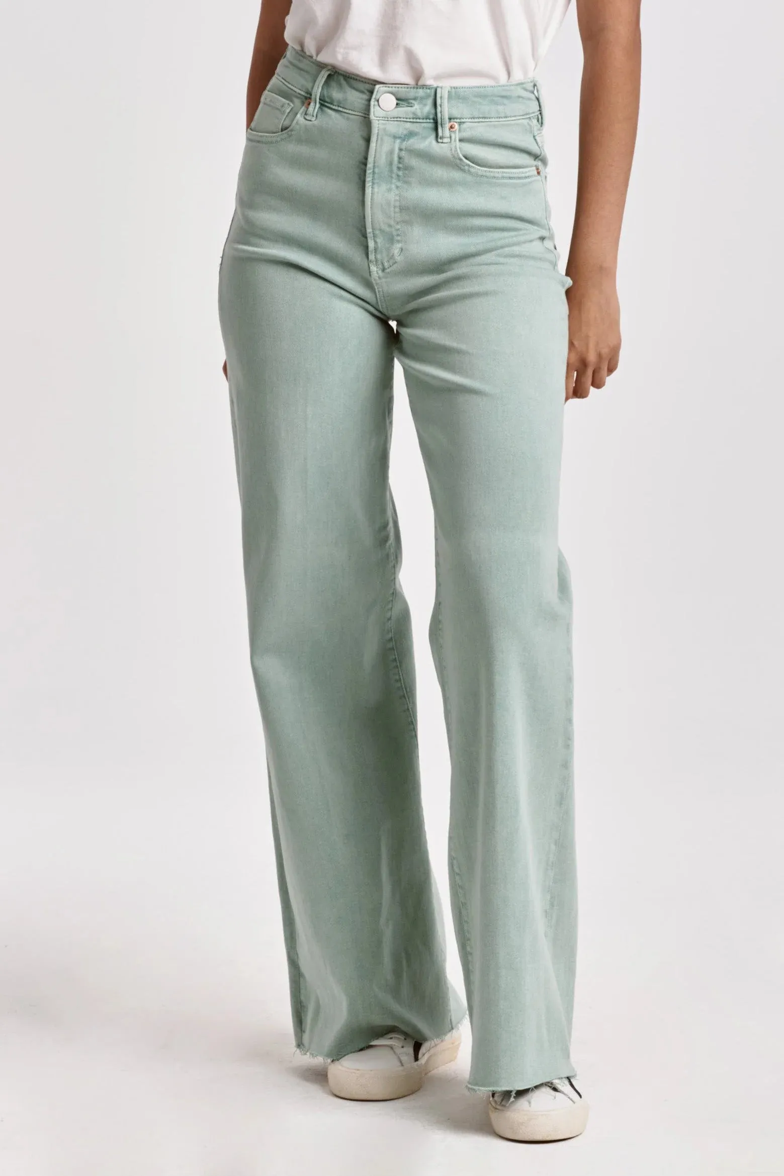 FIONA MID RISE WIDE LEG -FRESH MINT