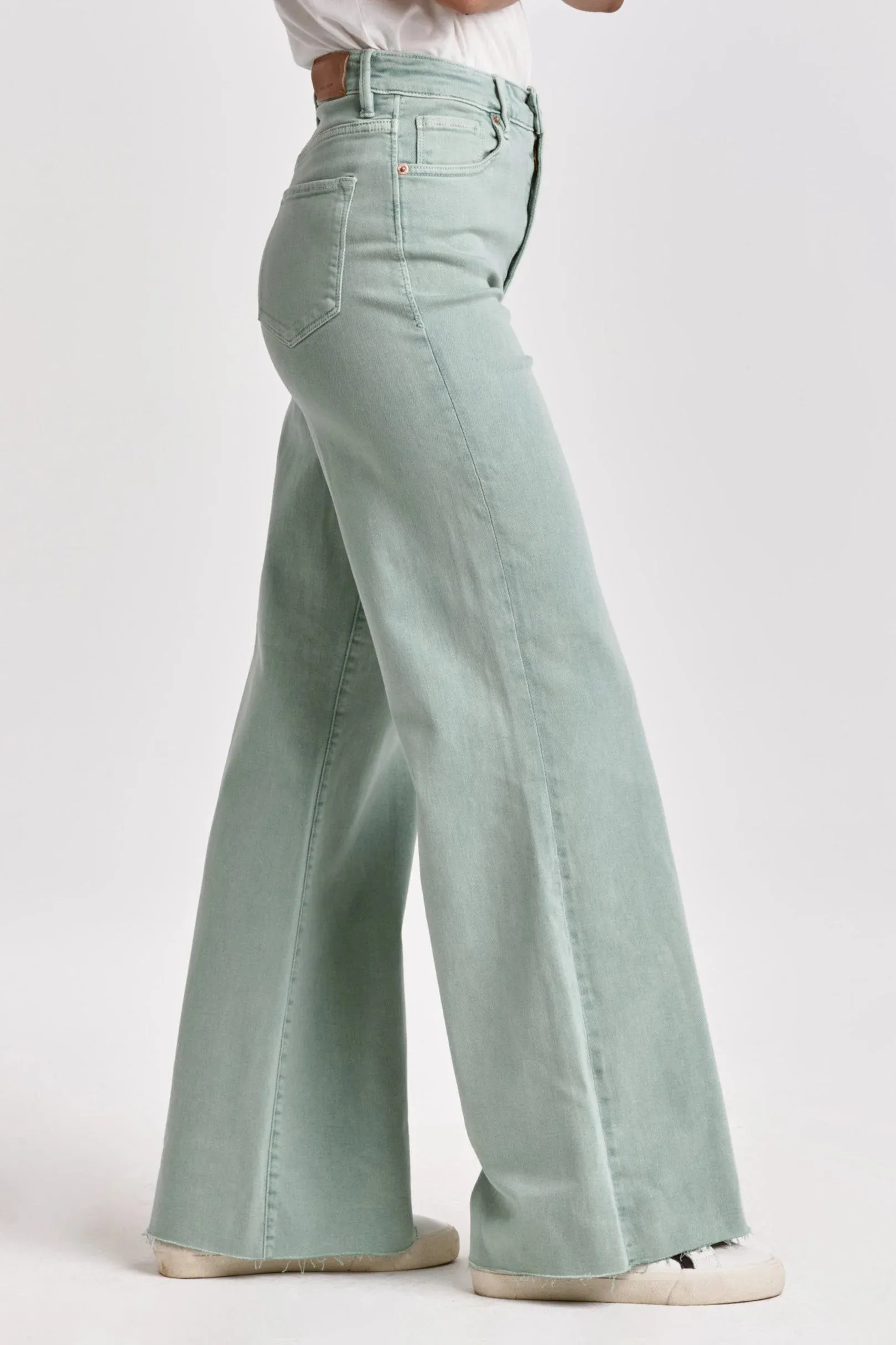 FIONA MID RISE WIDE LEG -FRESH MINT