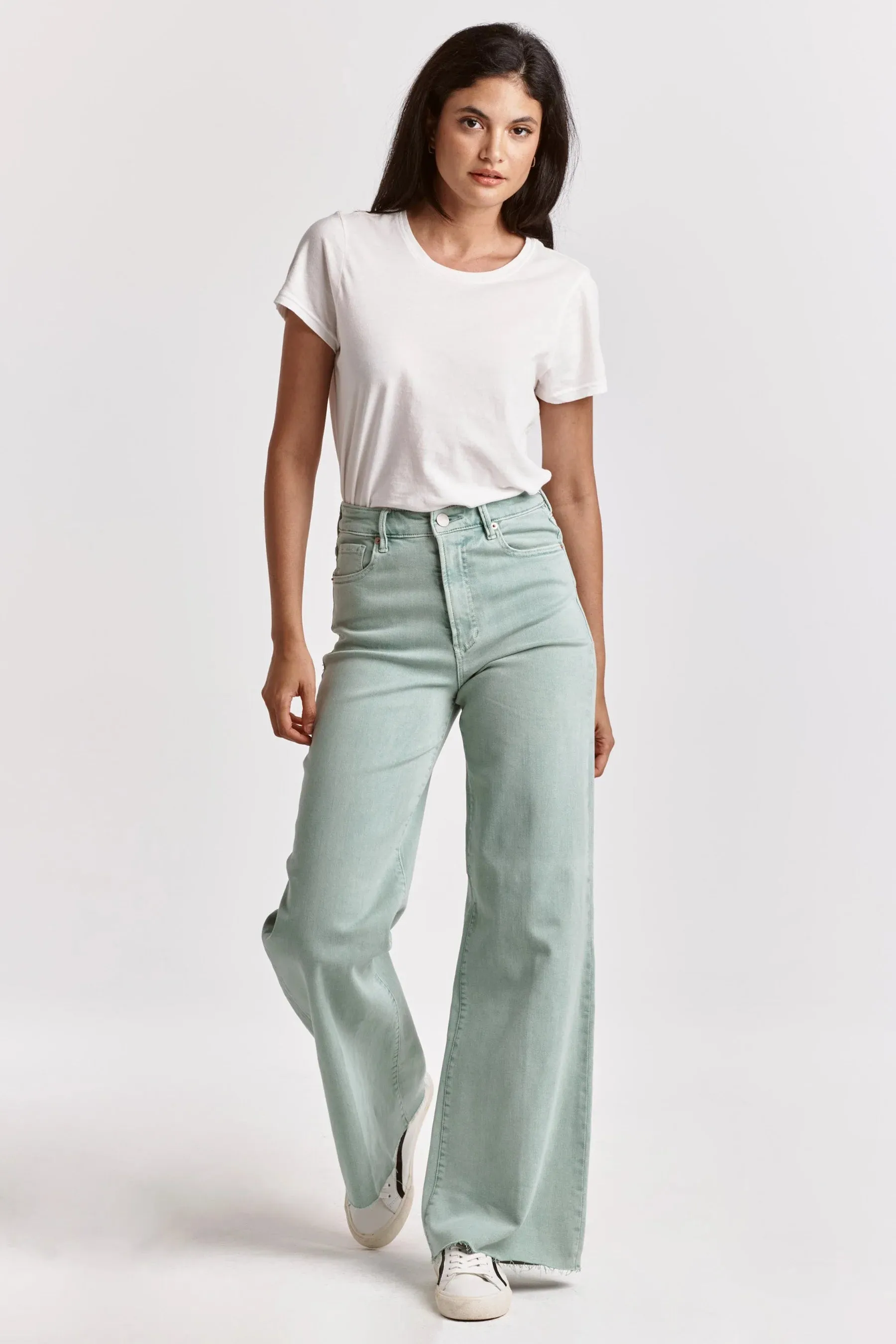 FIONA MID RISE WIDE LEG -FRESH MINT