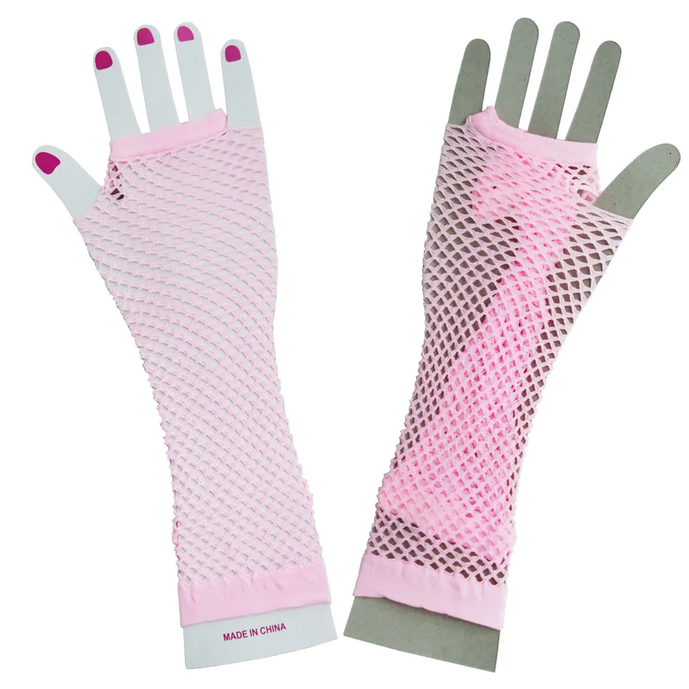 Fishnet Fingerless Gloves Length