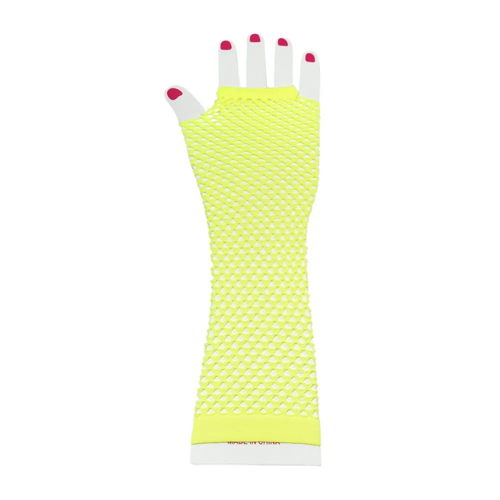 Fishnet Fingerless Gloves Length
