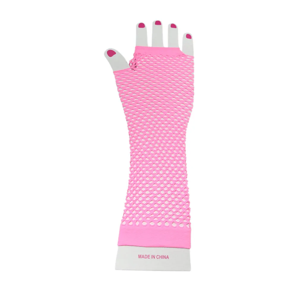 Fishnet Fingerless Gloves Length