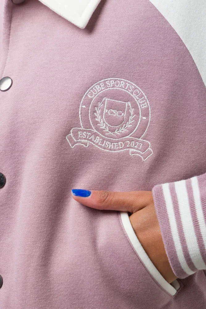 Fleece Bomber Jacket Pink