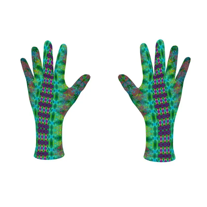 Fleece Gloves (Unisex)(WindSong Flower) RJSTH@Fabric#11 RJSTHS2021 RJS