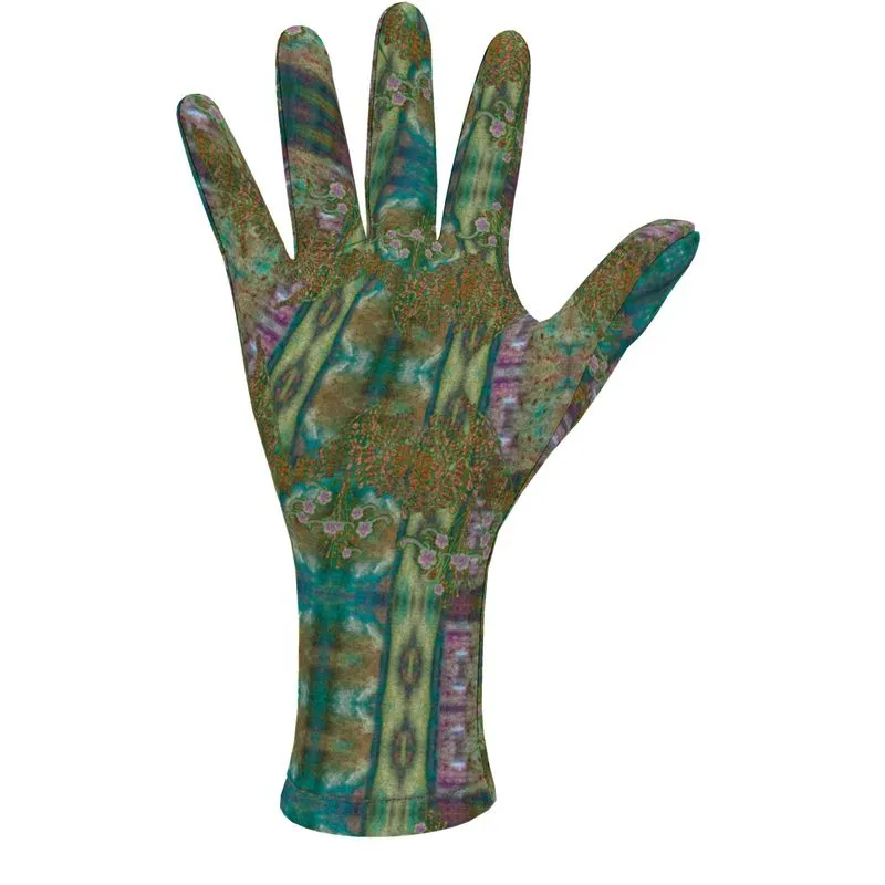 Fleece Gloves (Unisex)(WindSong Flower) RJSTH@Fabric#4 RJSTHS2021 RJS
