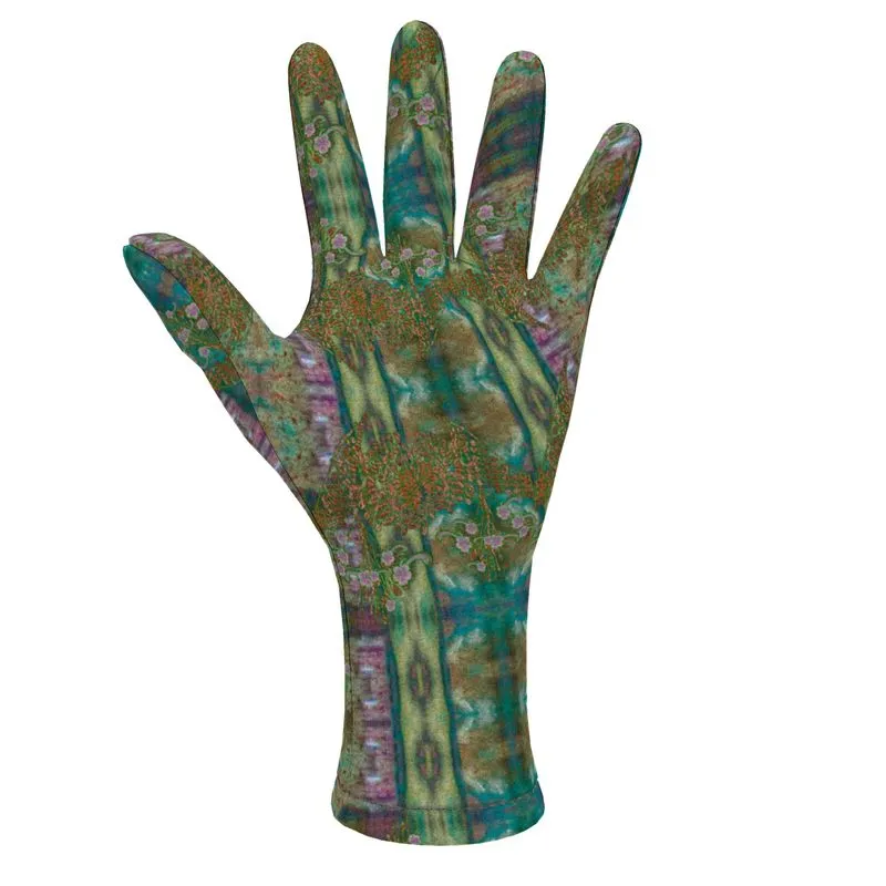 Fleece Gloves (Unisex)(WindSong Flower) RJSTH@Fabric#4 RJSTHS2021 RJS