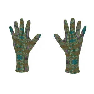 Fleece Gloves (Unisex)(WindSong Flower) RJSTH@Fabric#4 RJSTHS2021 RJS