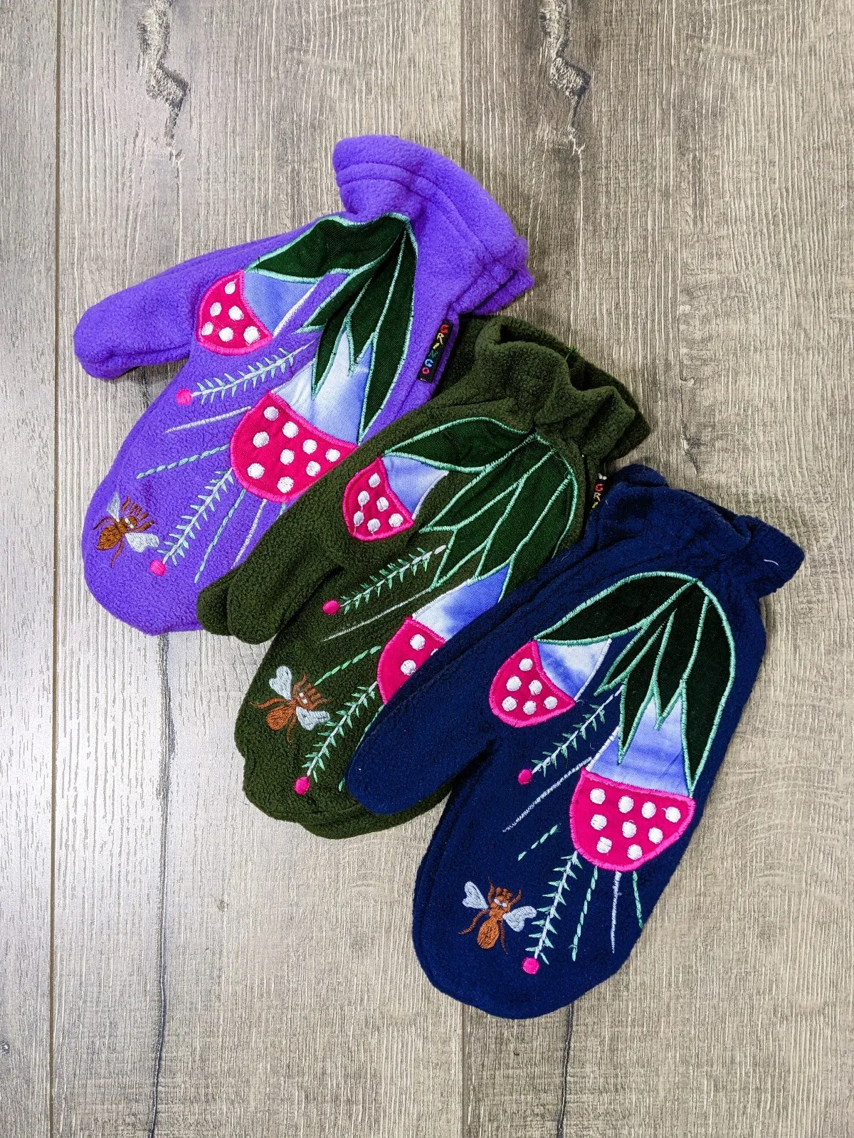 Fleece Mushroom Mittens