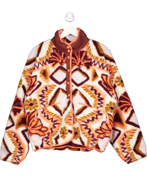 Free People Multicoloured Hit The Slopes Fleece Jacket UK M