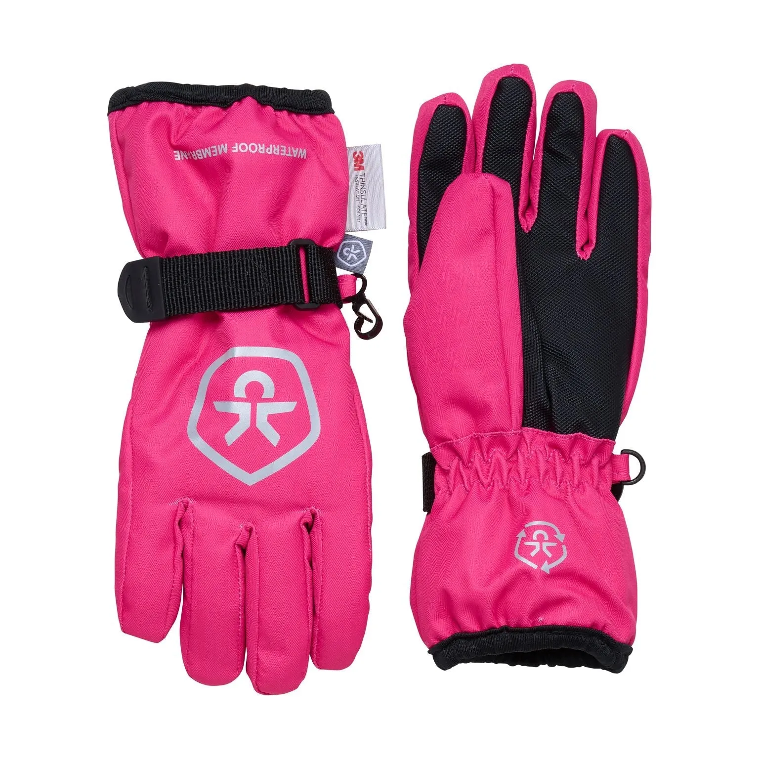 Fuchsia Purple Recycled Waterproof Winter Gloves - 1 Left Size 10-12 years