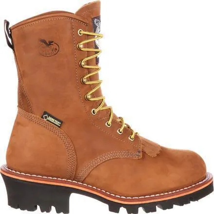 Georgia Men's 8" Steel Toe Waterproof Insulated Logger Work Boot - Brown - G9382