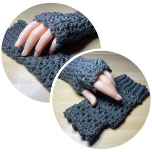 Gray Fingerless Gloves