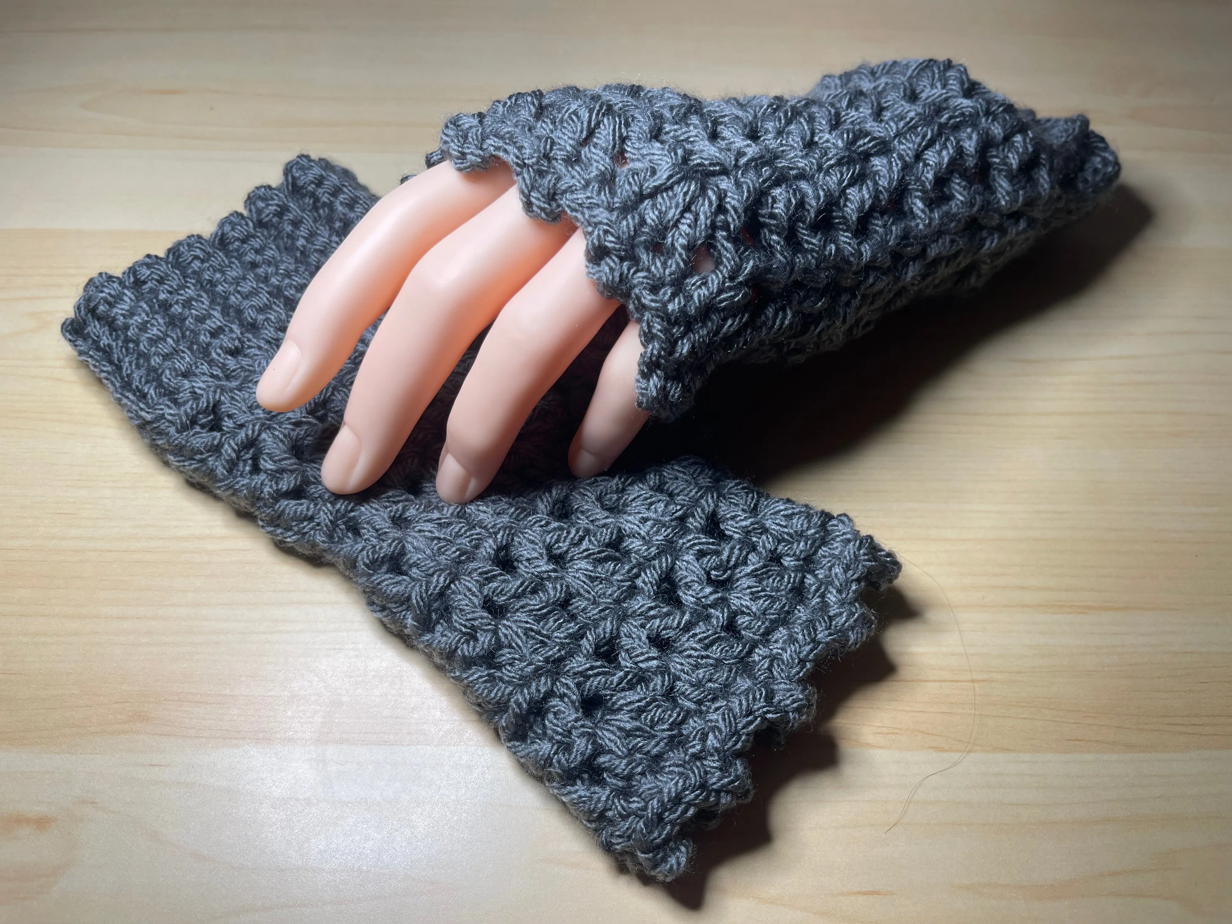 Gray Fingerless Gloves