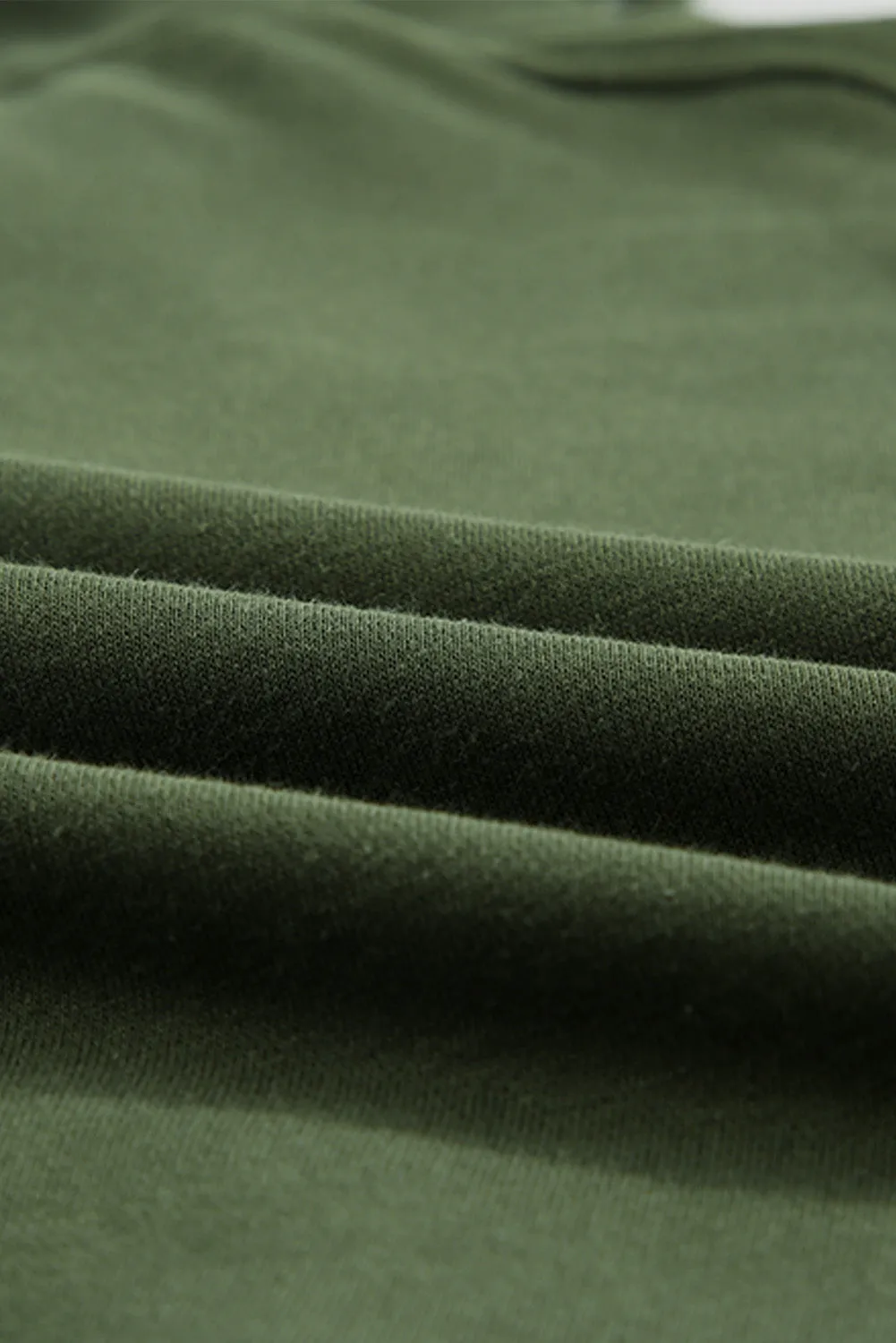 Green Casual Solid Color Lace-up Hoodie
