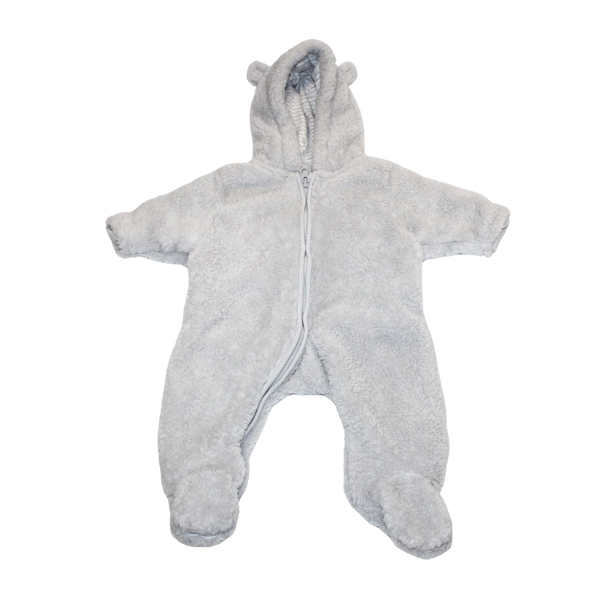 Grey Cosy Fleece Pram Suit
