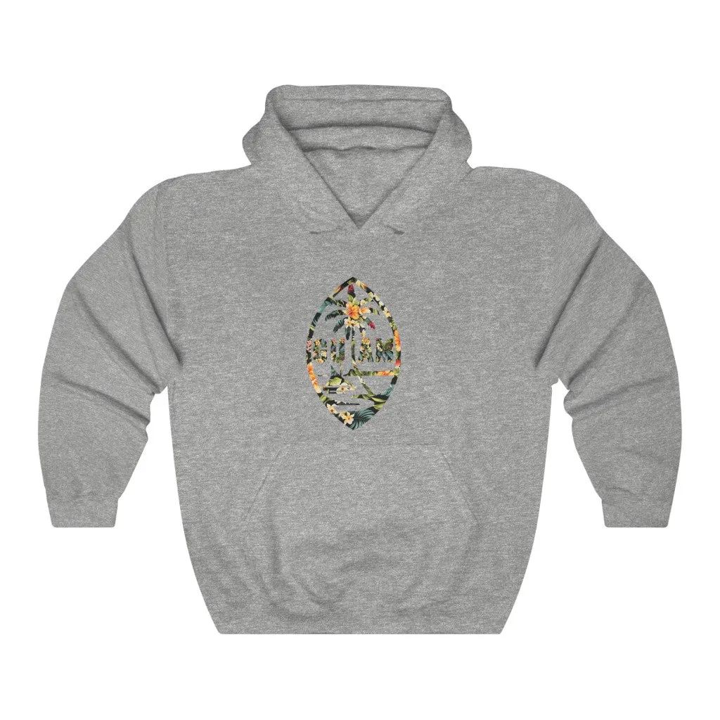 Guam Seal Floral Hooded Sweatshirt