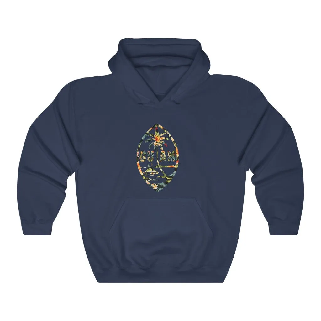 Guam Seal Floral Hooded Sweatshirt