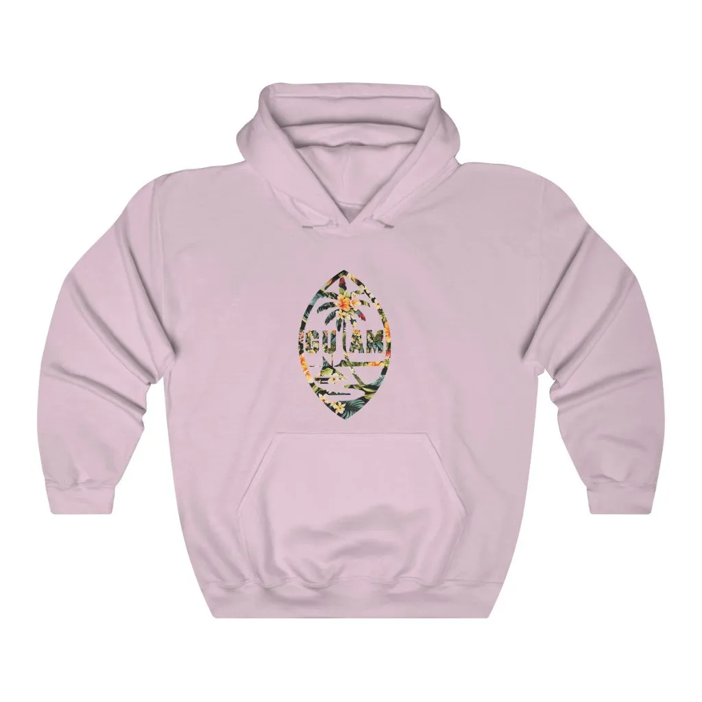 Guam Seal Floral Hooded Sweatshirt