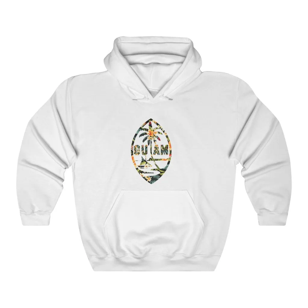 Guam Seal Floral Hooded Sweatshirt