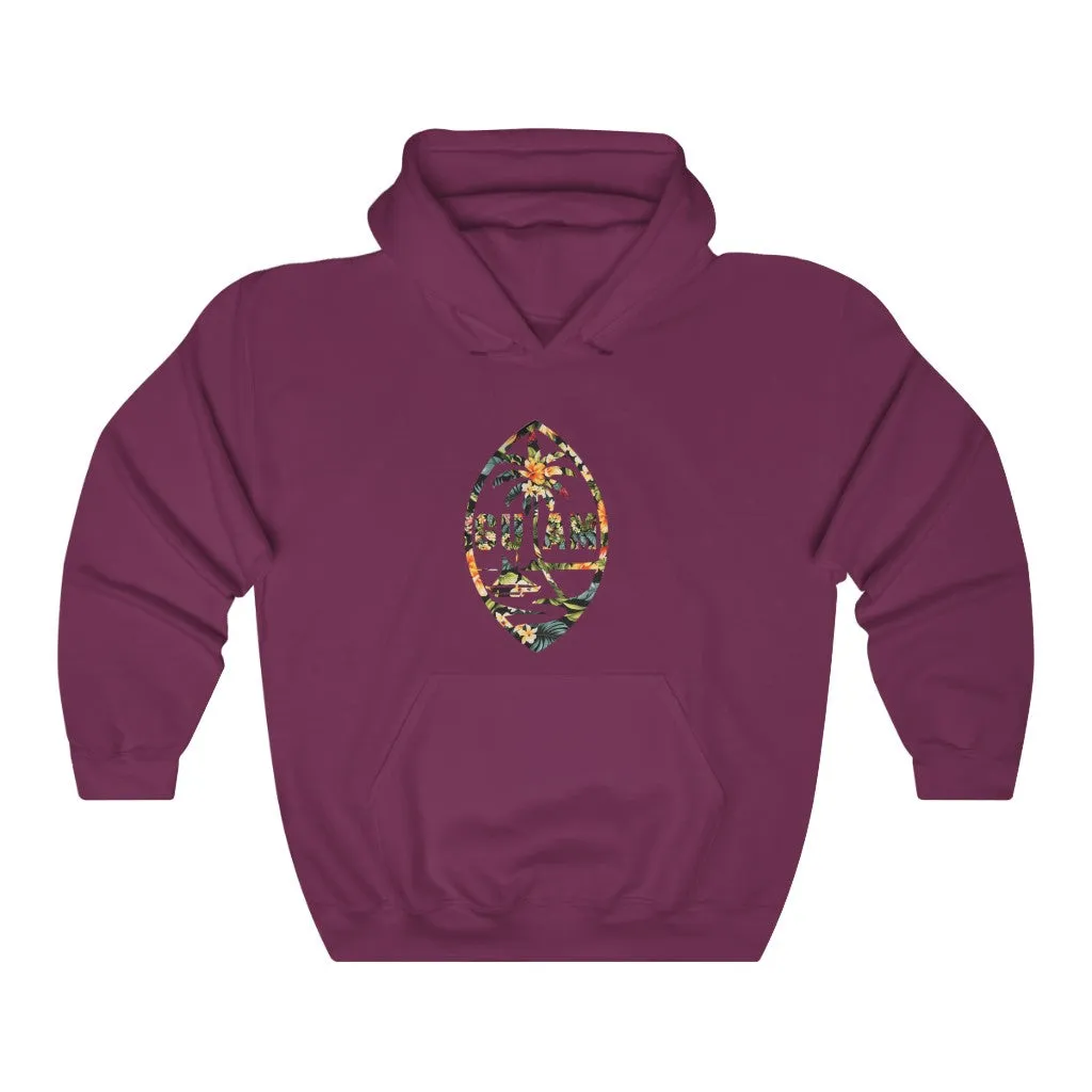Guam Seal Floral Hooded Sweatshirt