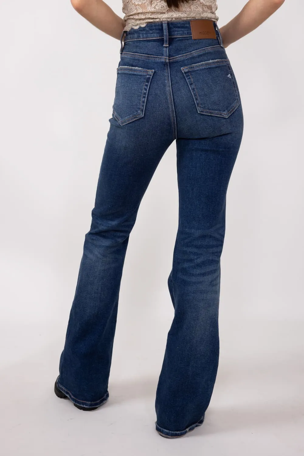 Hidden High Rise Flare Jeans for Women in Dark Wash | HD3285-DK
