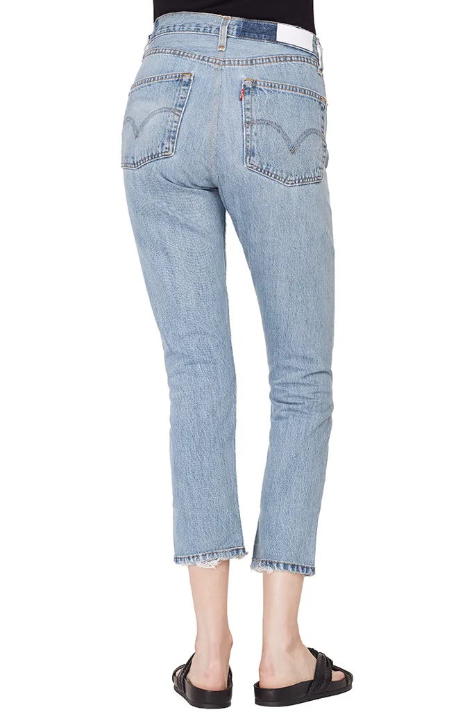 High Rise Ankle Crop (Indigo)