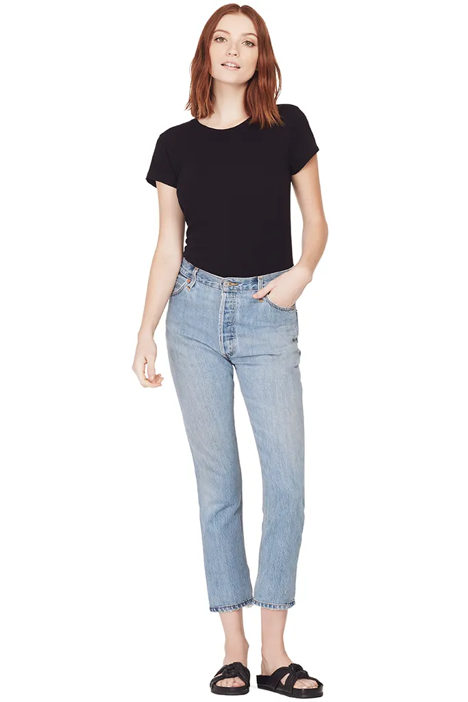 High Rise Ankle Crop (Indigo)