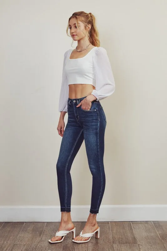 HiGH RISE ANKLE SKINNY JEAN