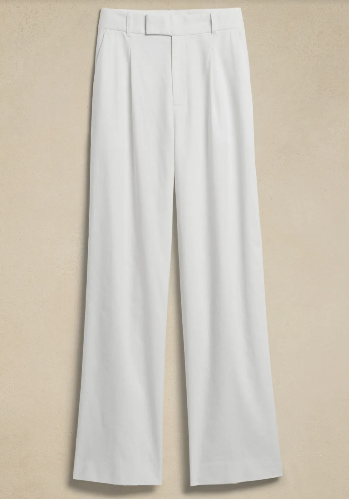 High-Rise Linen Cotton Pants