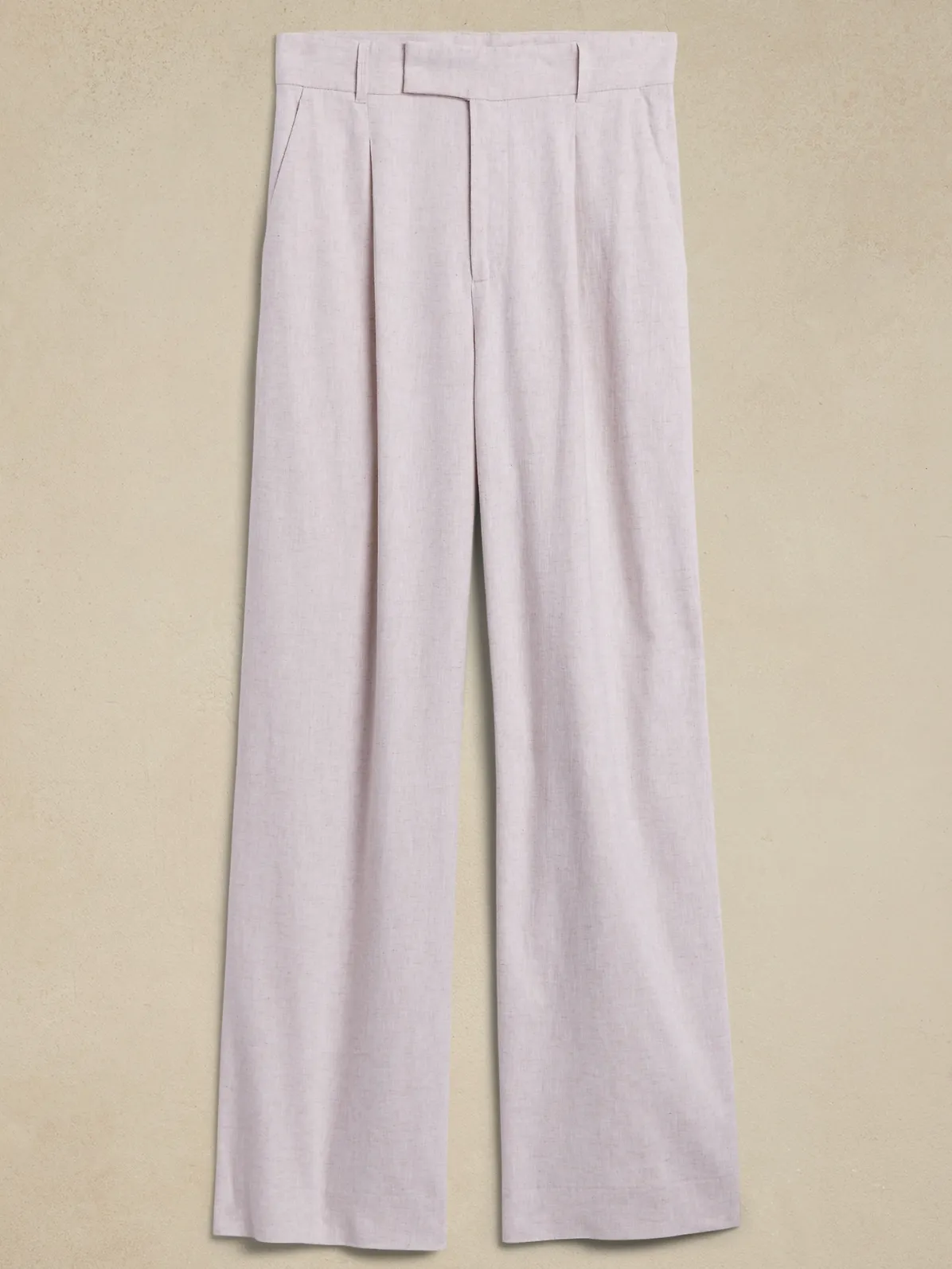 High-Rise Linen Cotton Pants