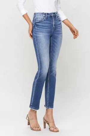 High Rise Slim Straight Jeans