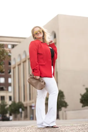 High Waist White Bootcut - 32" Inseam