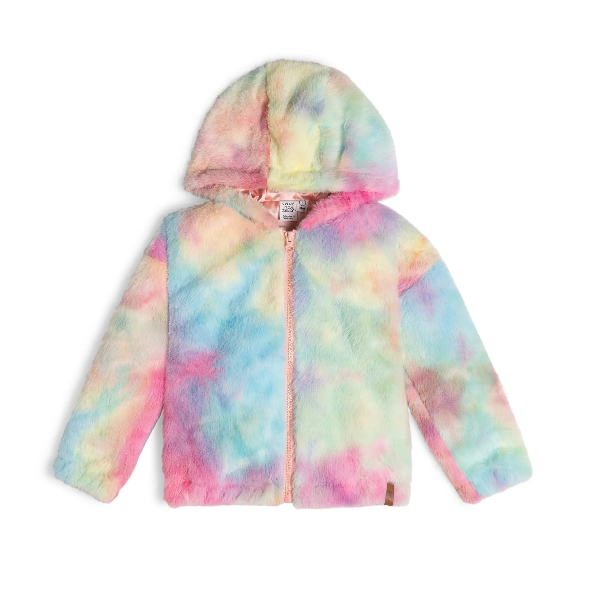 Hooded Rainbow Plush Vest