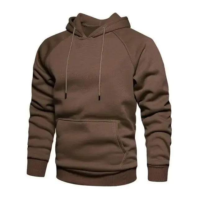 Hoodies Sweatshirts Men Solid Color Hoodie Hip Hop Streetwear Outwear Autumn Winter Long Sleeve Winter Fashion Thick Fleece Sweatshirt Mens Hip Hop Long Sleeve Pullover Hoodies Male Autumn Solid Color Hoodie