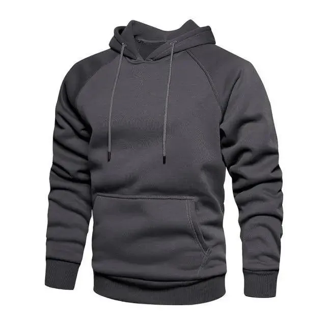Hoodies Sweatshirts Men Solid Color Hoodie Hip Hop Streetwear Outwear Autumn Winter Long Sleeve Winter Fashion Thick Fleece Sweatshirt Mens Hip Hop Long Sleeve Pullover Hoodies Male Autumn Solid Color Hoodie