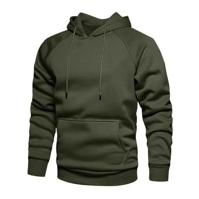 Hoodies Sweatshirts Men Solid Color Hoodie Hip Hop Streetwear Outwear Autumn Winter Long Sleeve Winter Fashion Thick Fleece Sweatshirt Mens Hip Hop Long Sleeve Pullover Hoodies Male Autumn Solid Color Hoodie