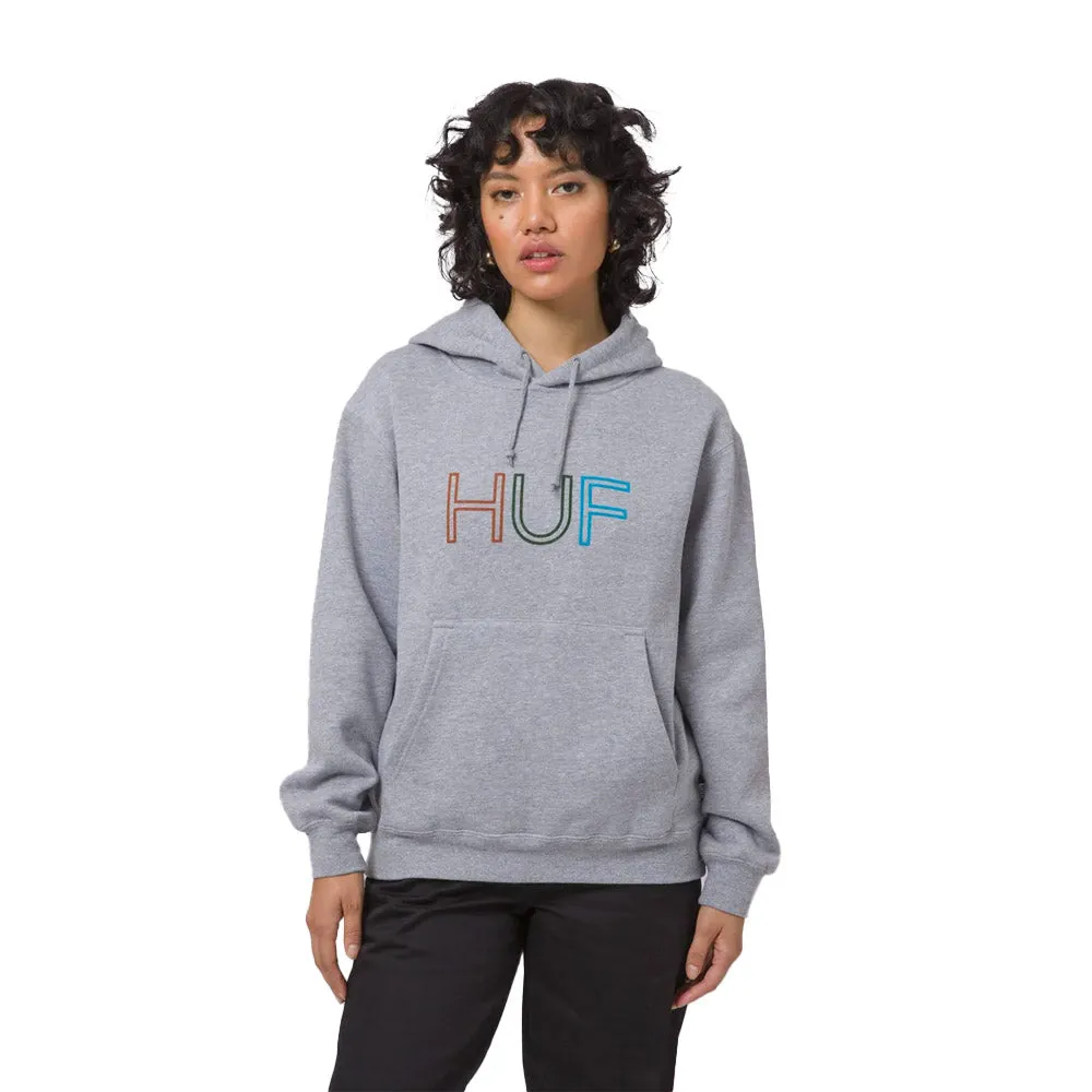 Huf - Huf HD Logo Womens Hoodie Grey Heather