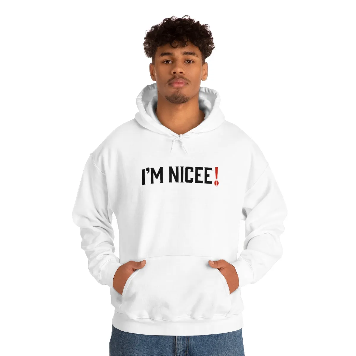 Im Nicee! Football Hoodie