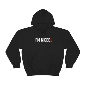 Im Nicee! Football Hoodie
