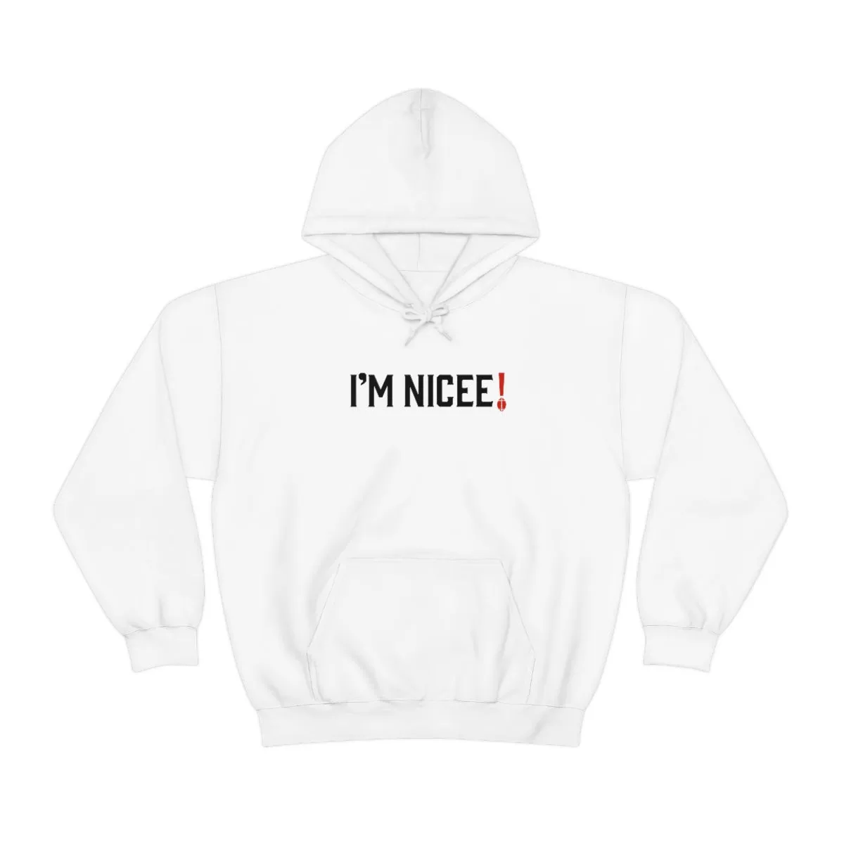 Im Nicee! Football Hoodie