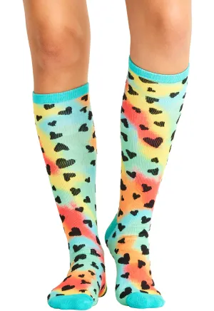 Infinity Legwear KICKSTAR 1 Pair Pack 15-20 mmHg Compression Socks Tie Dye Love