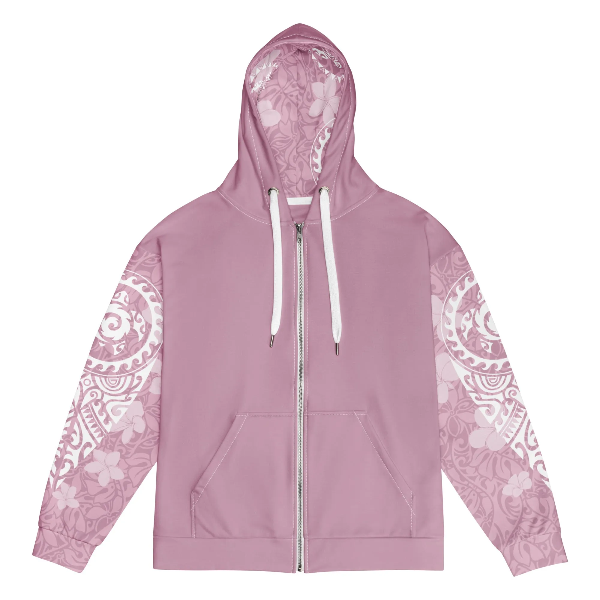 Island Aura Dusty Rose Zip Up Hoodie